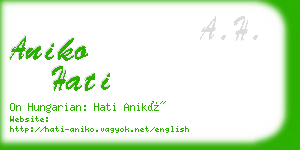 aniko hati business card